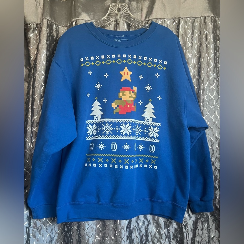 Super Mario Bros Christmas Sweater Size L